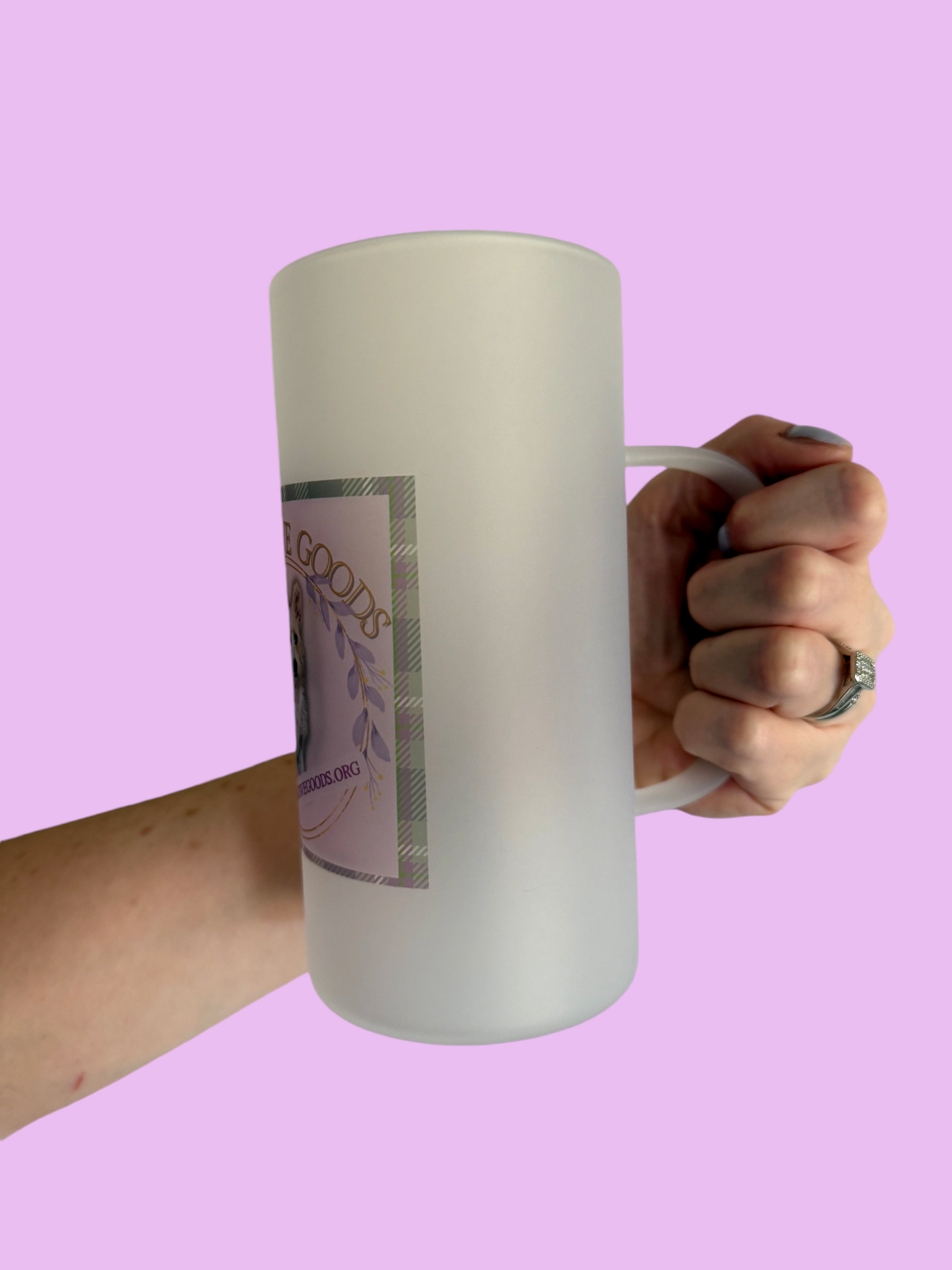Pawsitive Goods frosted mugs
