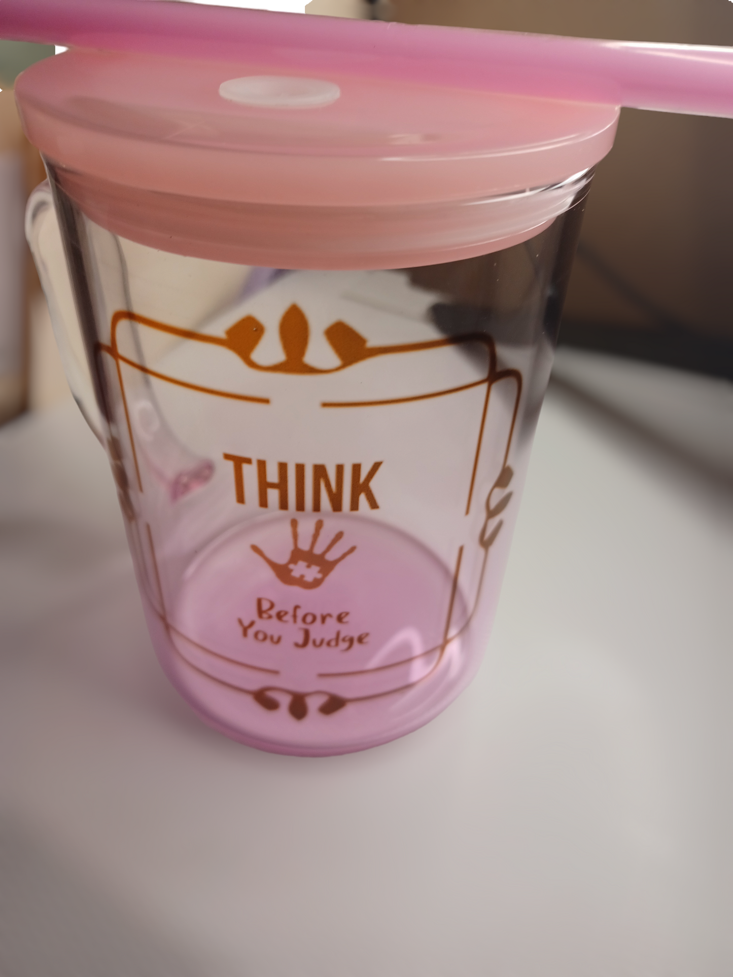 Mug with lid & straw - Autism