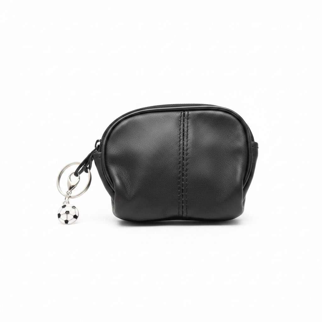 Leather zip bag with charm - great for treats