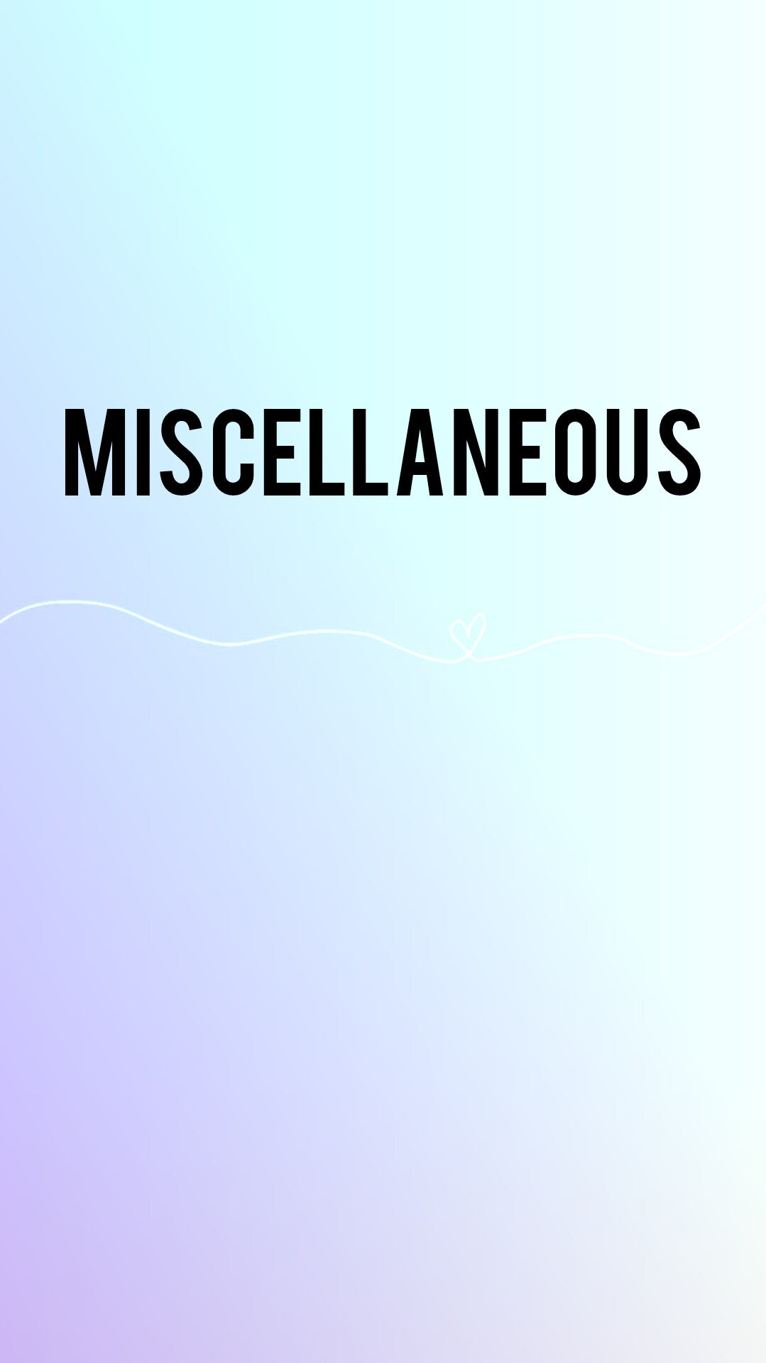 Miscellaneous