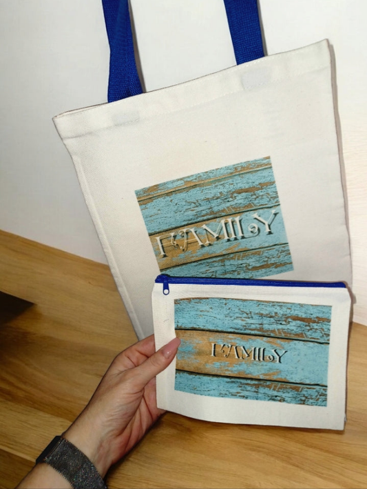 Bolso de mano con bolsa con cremallera a juego