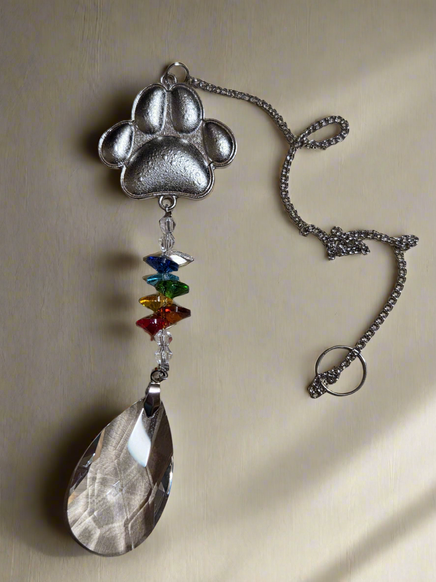 Whimsy Crystal Paw wind chime