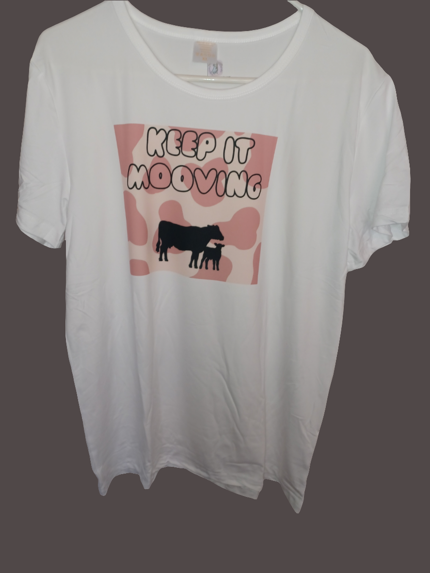 Camiseta - Vaca muuu rosa