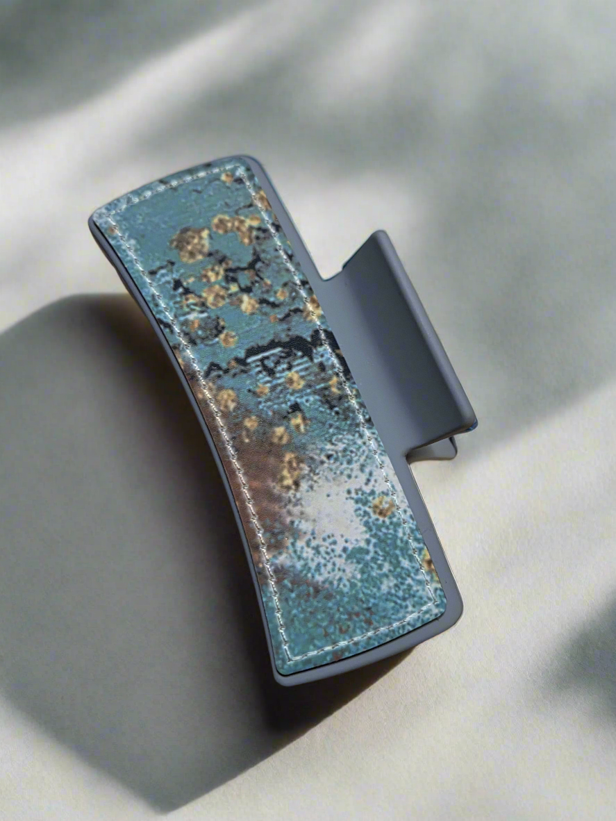 Turquoise sparkling skies hair clip