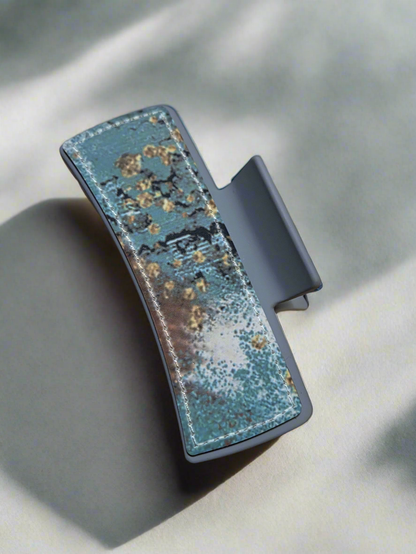 Turquoise sparkling skies hair clip