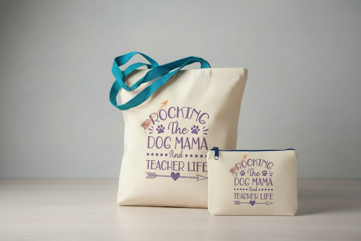 Dog Mom Teacher Life Duo – Turquoise