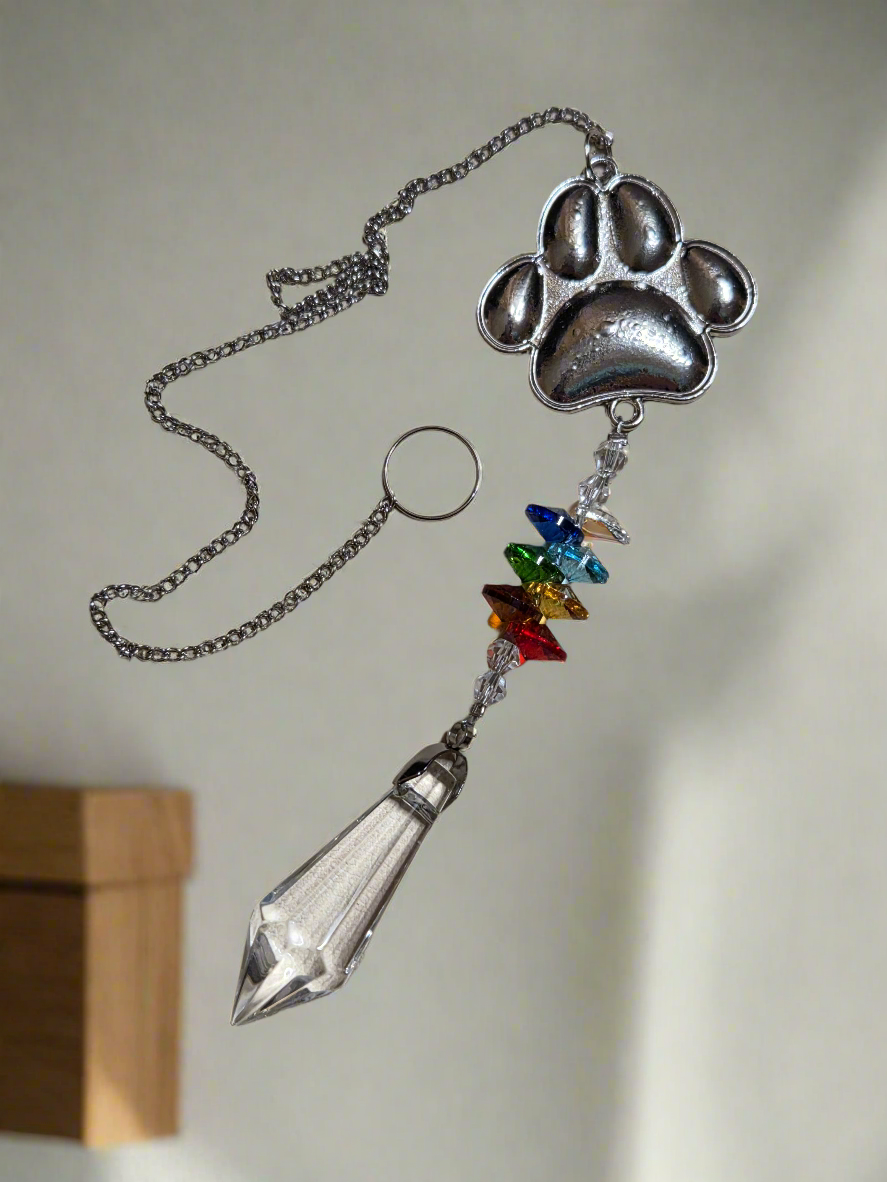 Whimsy Crystal Paw wind chime