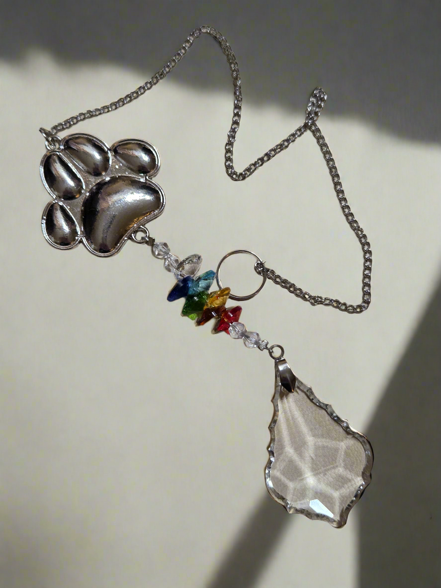 Whimsy Crystal Paw wind chime