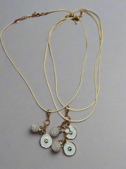 Pawsitive Paw Pearl necklace