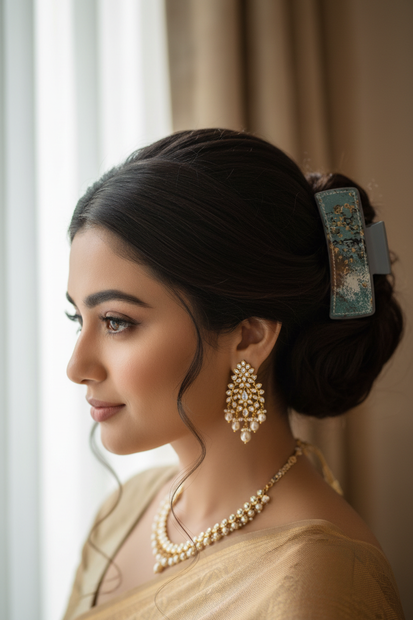 Turquoise Sparkling Skies Hair Clip – Shine & Style