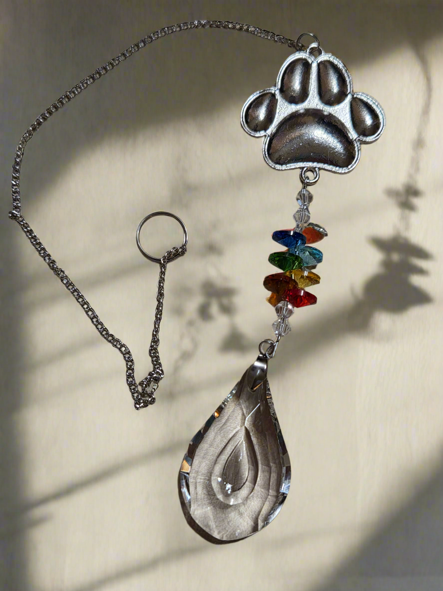 Whimsy Crystal Paw wind chime
