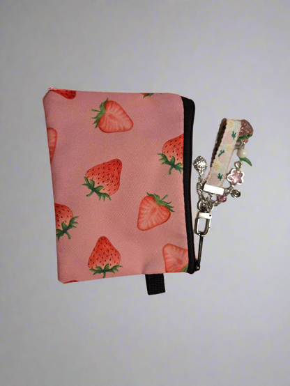Strawberries & Cream Blast pouch with charm