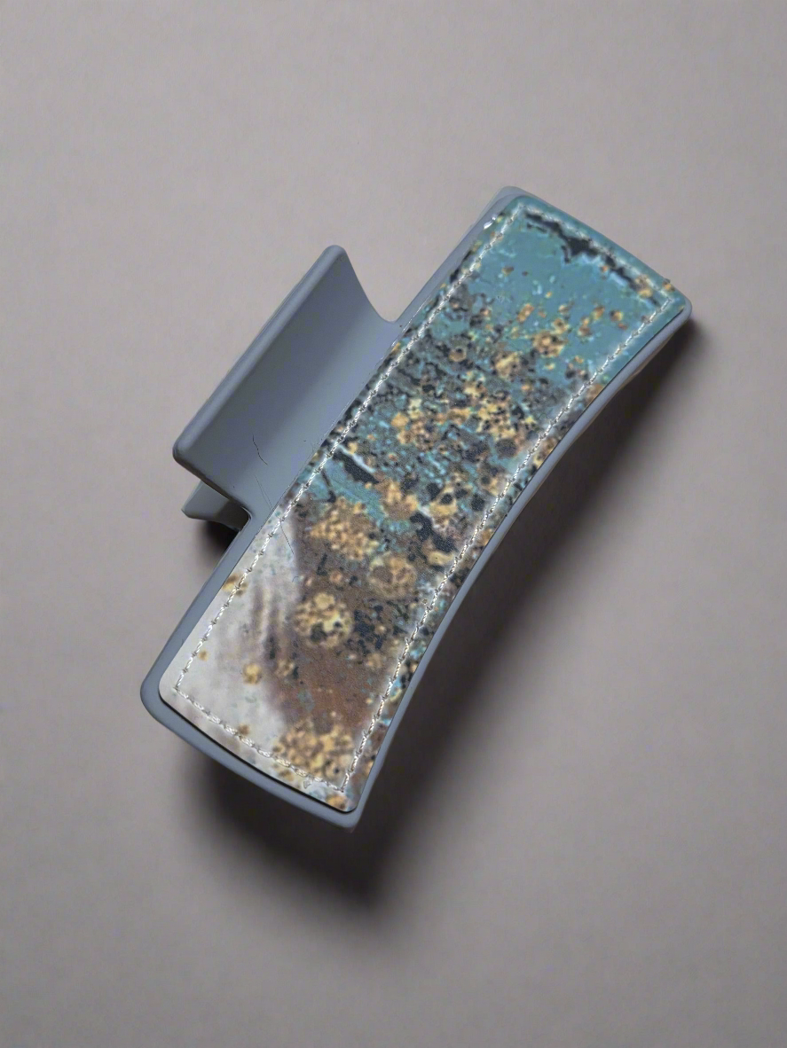 Turquoise sparkling skies hair clip