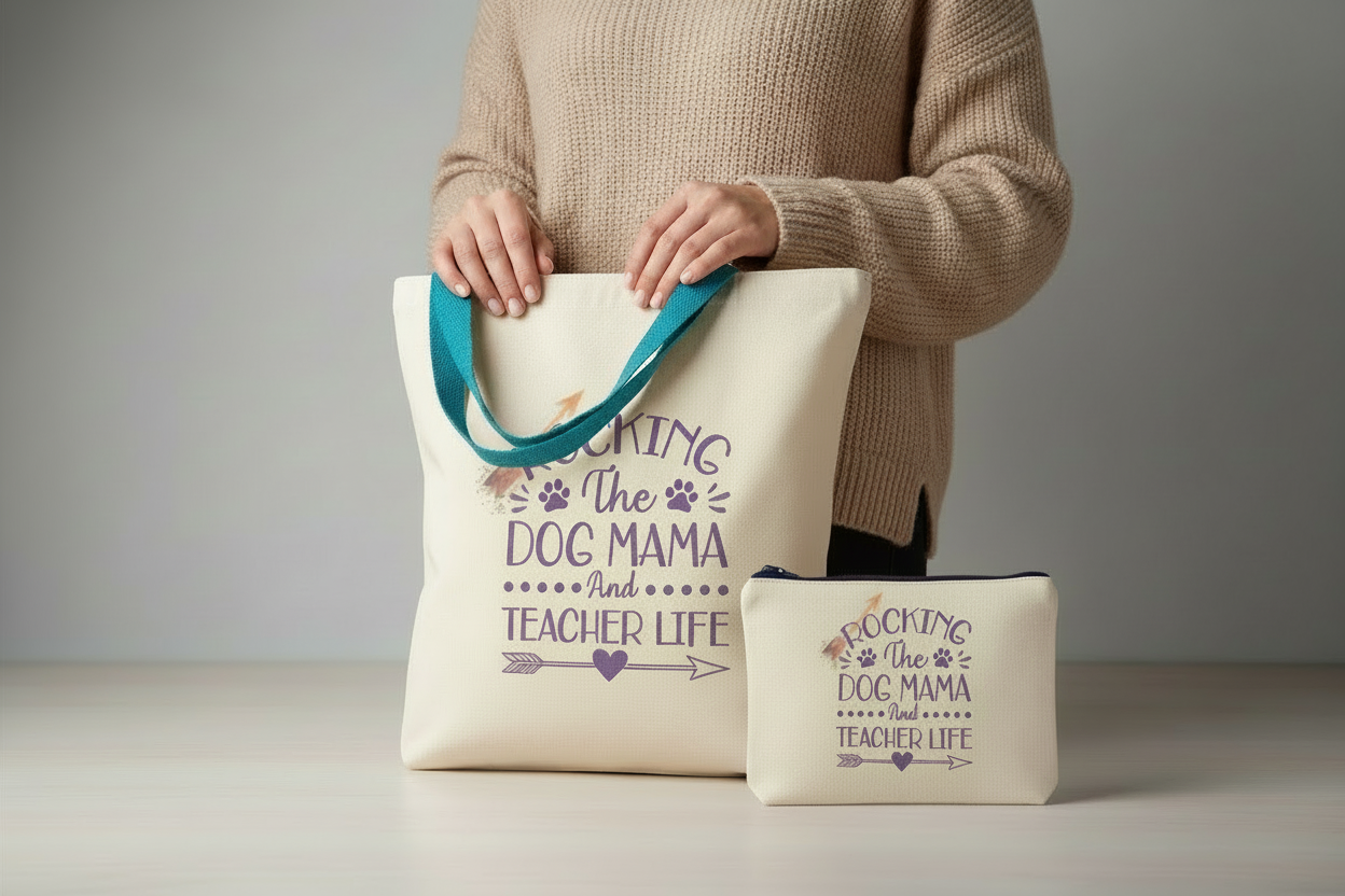 Dog Mom Teacher Life Duo – Turquoise