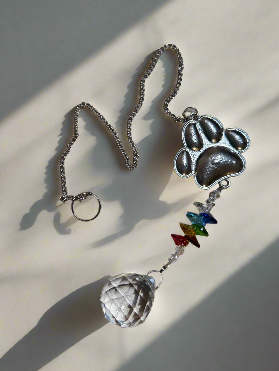 Whimsy Crystal Paw wind chime