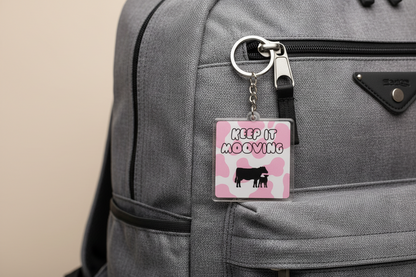 Keep it Mooving Keychain
