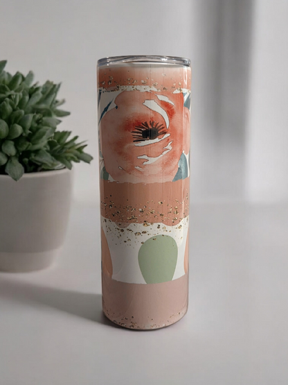 Sip, Smile, Repeat – Tropical Floral Tumbler