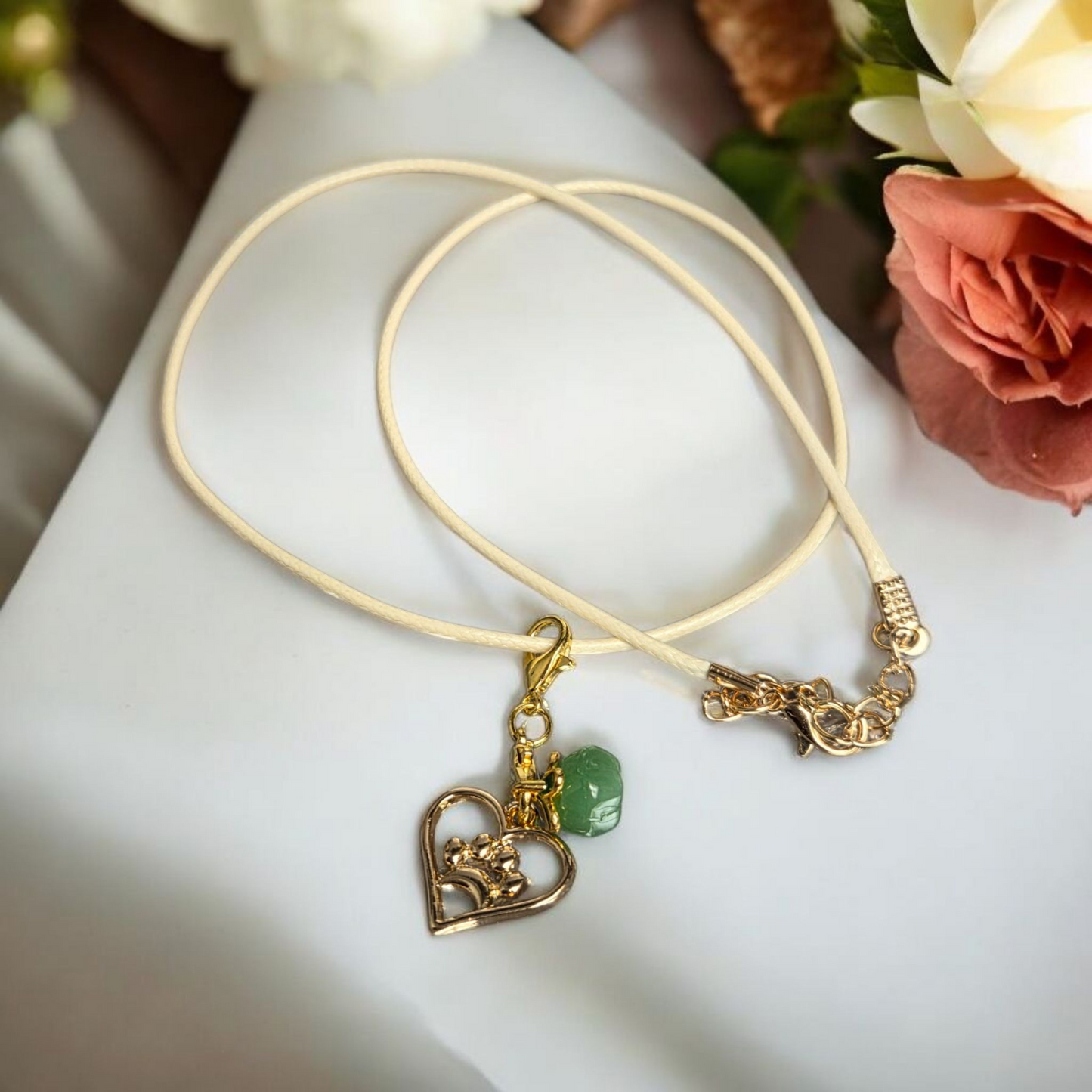 Jade Inspired Gold Paw necklace