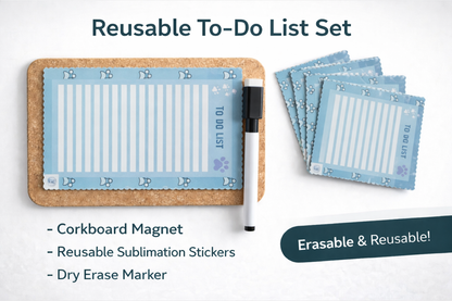 Cork Board Magnet - To Do List with Pen Set