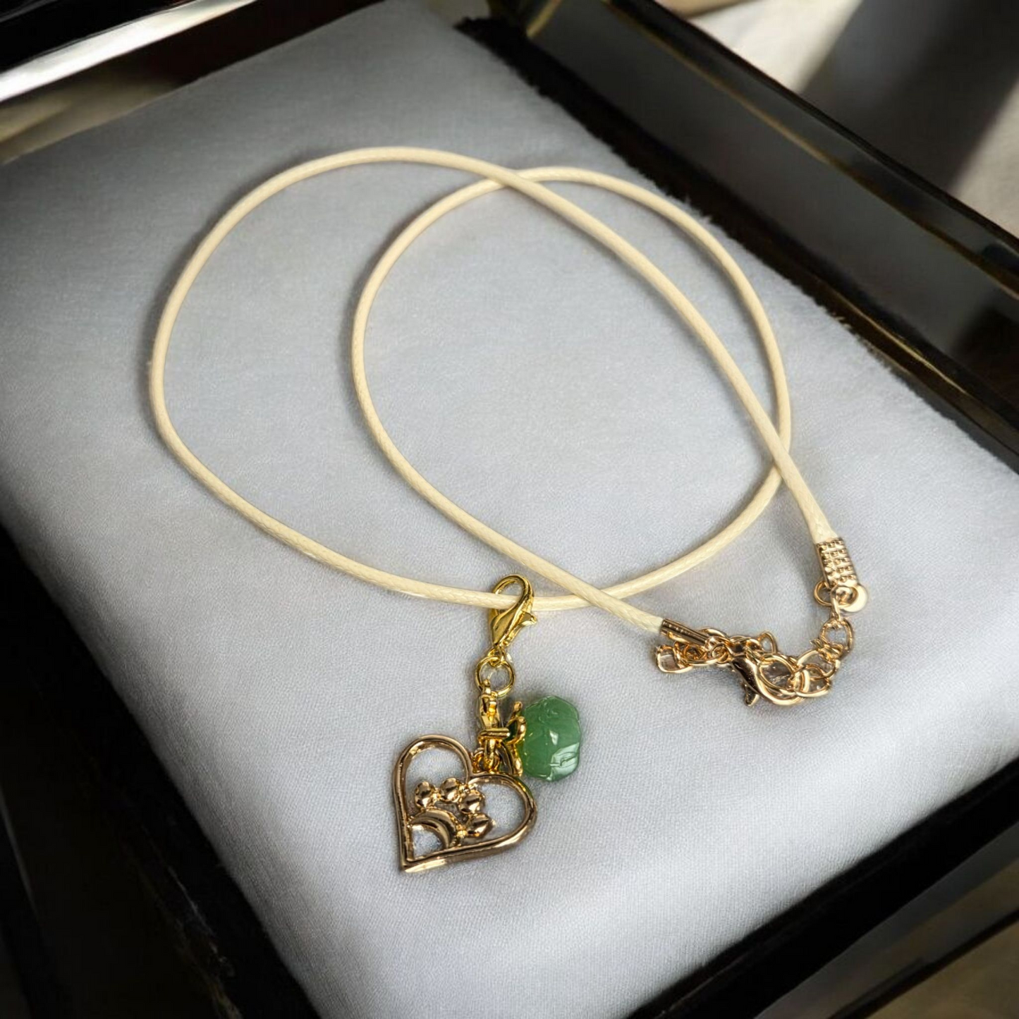 Jade Inspired Gold Paw necklace