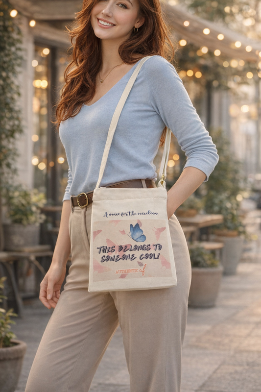 Canvas Cross Bags with zipper