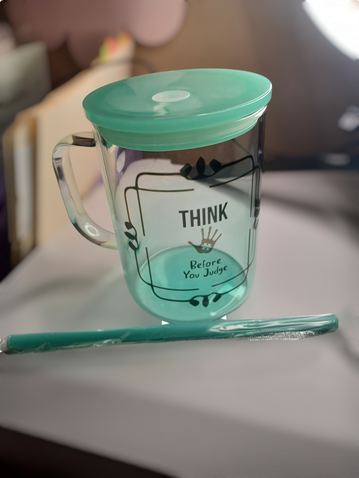 Taza con tapa y pajita - Autismo