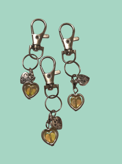 Love my Dog and Heart Charm