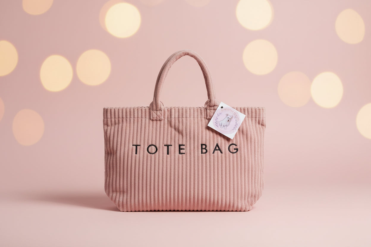 Pink Velvet Tote Bag
