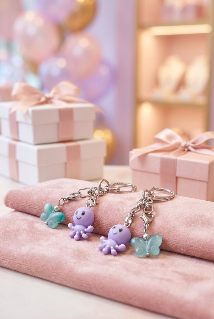 Octopus Butterfly Charm Set