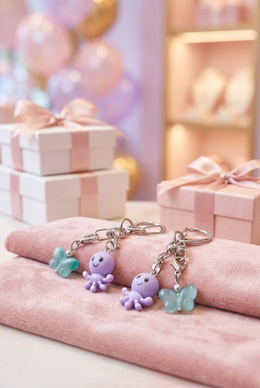 Octopus Butterfly Charm Set