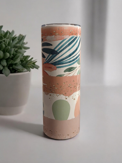 Sip, Smile, Repeat – Tropical Floral Tumbler