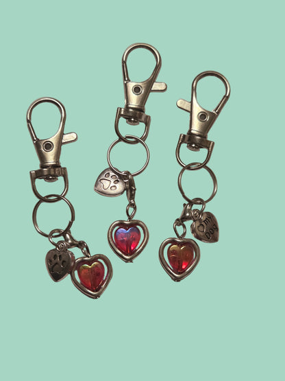 Love my Dog and Heart Charm