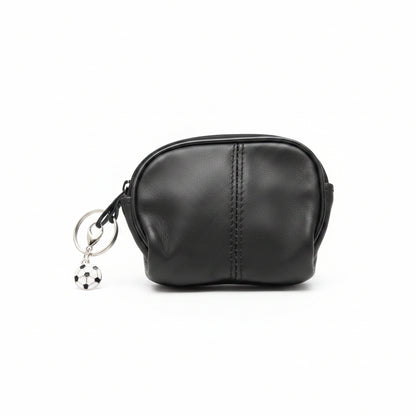Leather zip bag with charm - great for treats